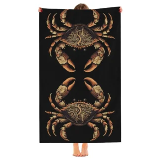 Toalha de praia caranguejos-Design Exclusivo