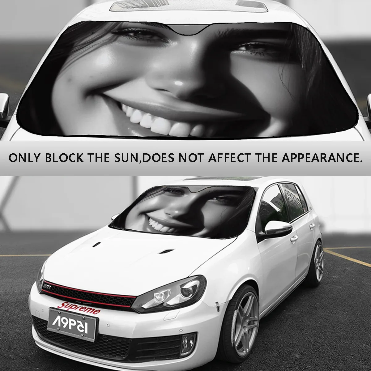 Pára-sol para Automóvel Jovem Morena-Design Exclusivo
