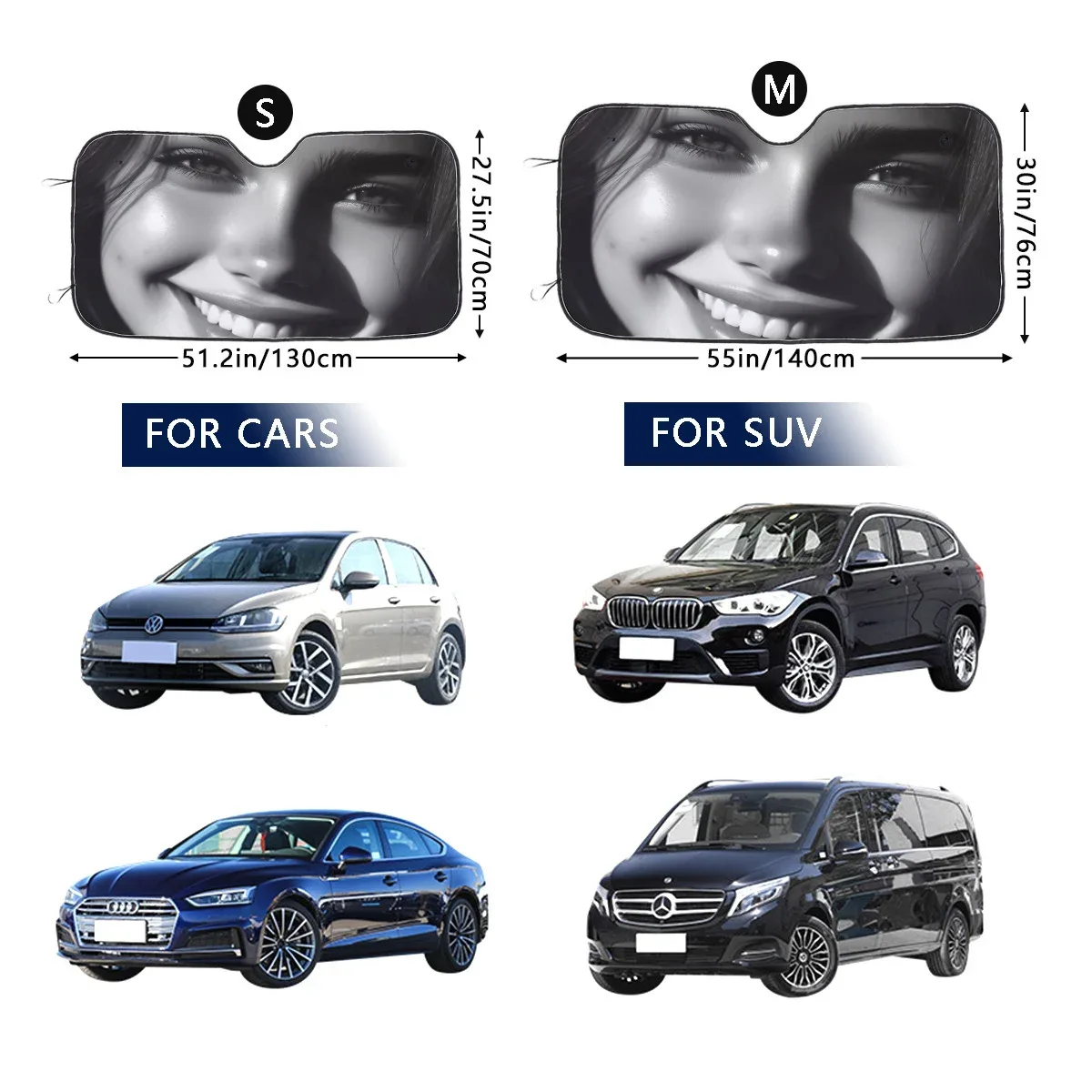 Pára-sol para Automóvel Jovem Morena-Design Exclusivo
