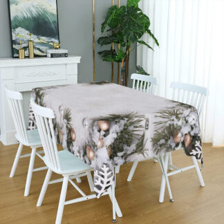 Toalha de mesa retangular de Natal com pinheiro