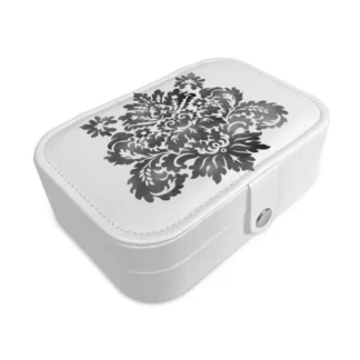 Linda Caixa de joias para personalizar, modelo retangular, sofisticada para organizar joias e pequenos objectos. Personalize ou customize esta caixas para joias personalizadas, com uma imagem do seu agrado. Fale connosco pelo whatsapp (+351  919 755 533) e ajudamos durante todo o processo. Portes Grátis