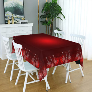 Toalha de mesa retangular de Natal vermelha
