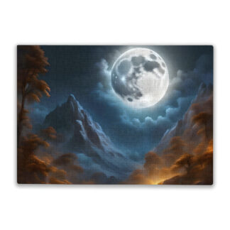 Puzzle de 300 a 1000 horizontal com uma paisagem com a lua