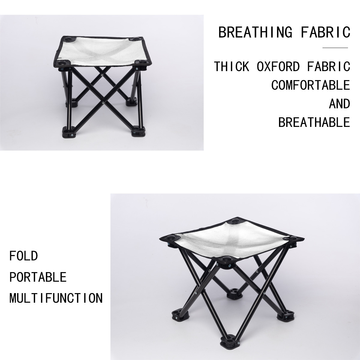 Banco de pesca e ar livre dobrável e personalizável