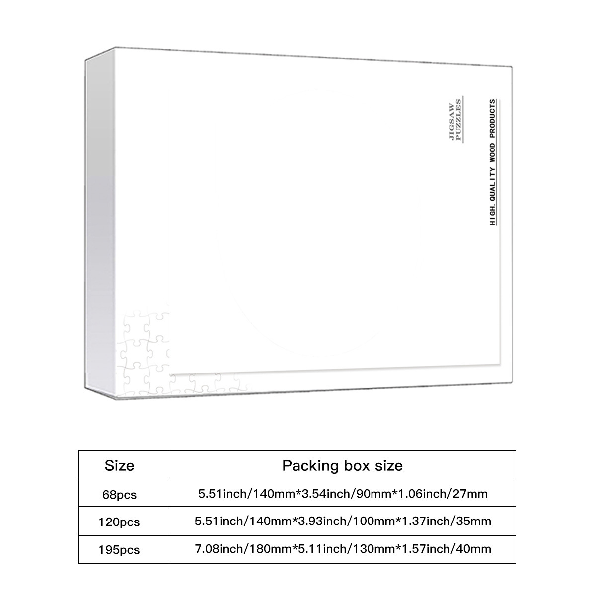 O nosso Puzzle redondo em madeira para personalizar, é feito com peças em madeira, com impressão UV, resistente e cor brilhante. Ofereça memórias, ofereça um puzzle personalizado.