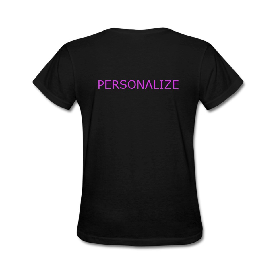 Crie a sua própria moda com esta T-shirt feminina de algodão personalizável. Personalize e crie prendas exclusivas. Oferta do tratamento da qualidade da sua imagem e enviamos a prova antes da produção. Aproveite os portes grátis. 