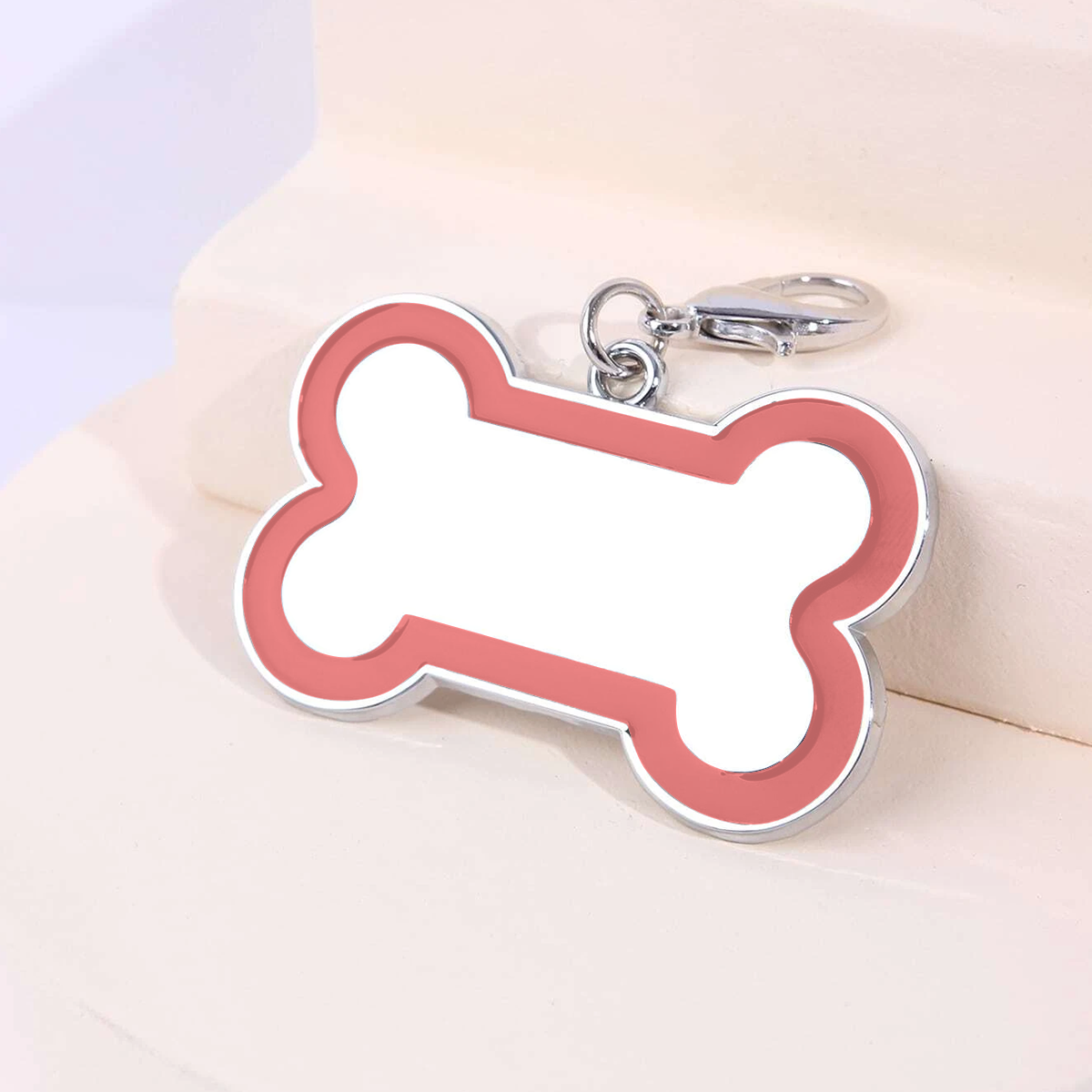 Identificador de animal de estimação personalizável - formato osso