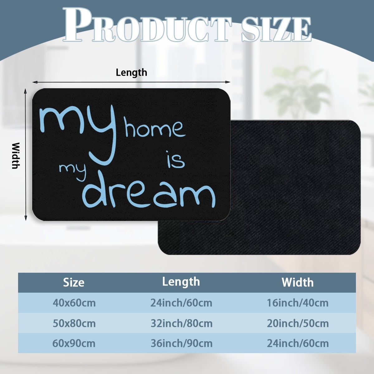 tapete de chão interior personalizado absorvente várias medidas