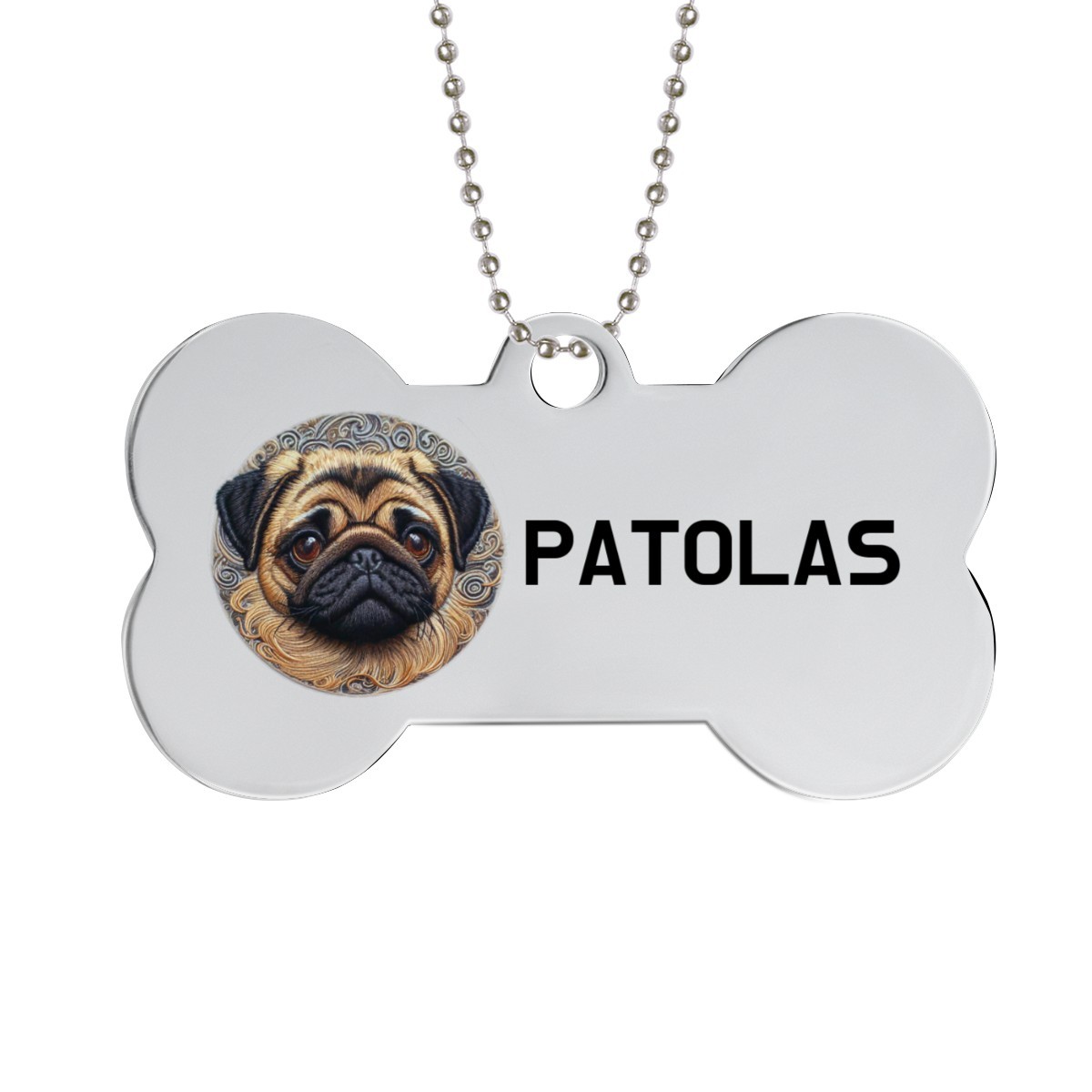 Chapa de Identificação Dupla para Cão Personalizada