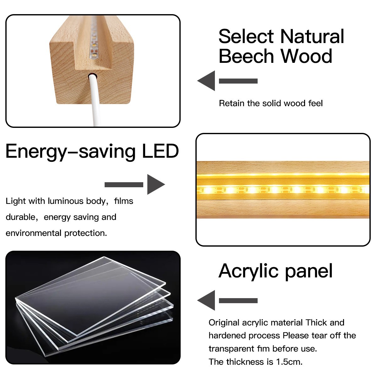 Conheça Placa de Acrílico Personalizada com Luz LED. Produto único, selecionado exclusivamente para si, para se destacar ou para um presente original com utilidade.